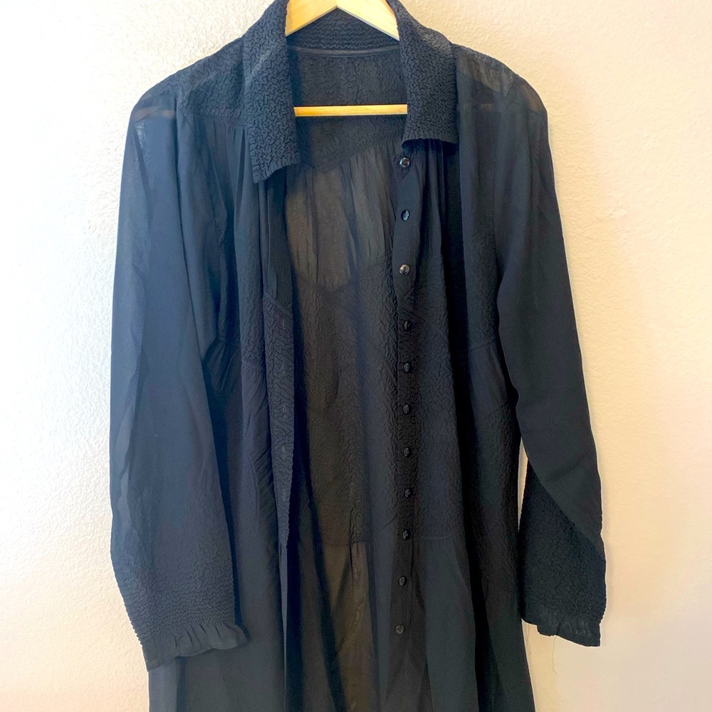 Sheer Button Up Cardigan size Large